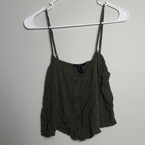 Forever 21 Dark Green Button-Up Camisole 8